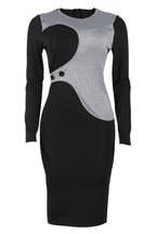 Color-Block Bodycon Dress - High Slit & Stretch Lavish Daily