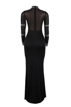 V-Neck Long Sleeve Split Hem Dress Lavish Daily