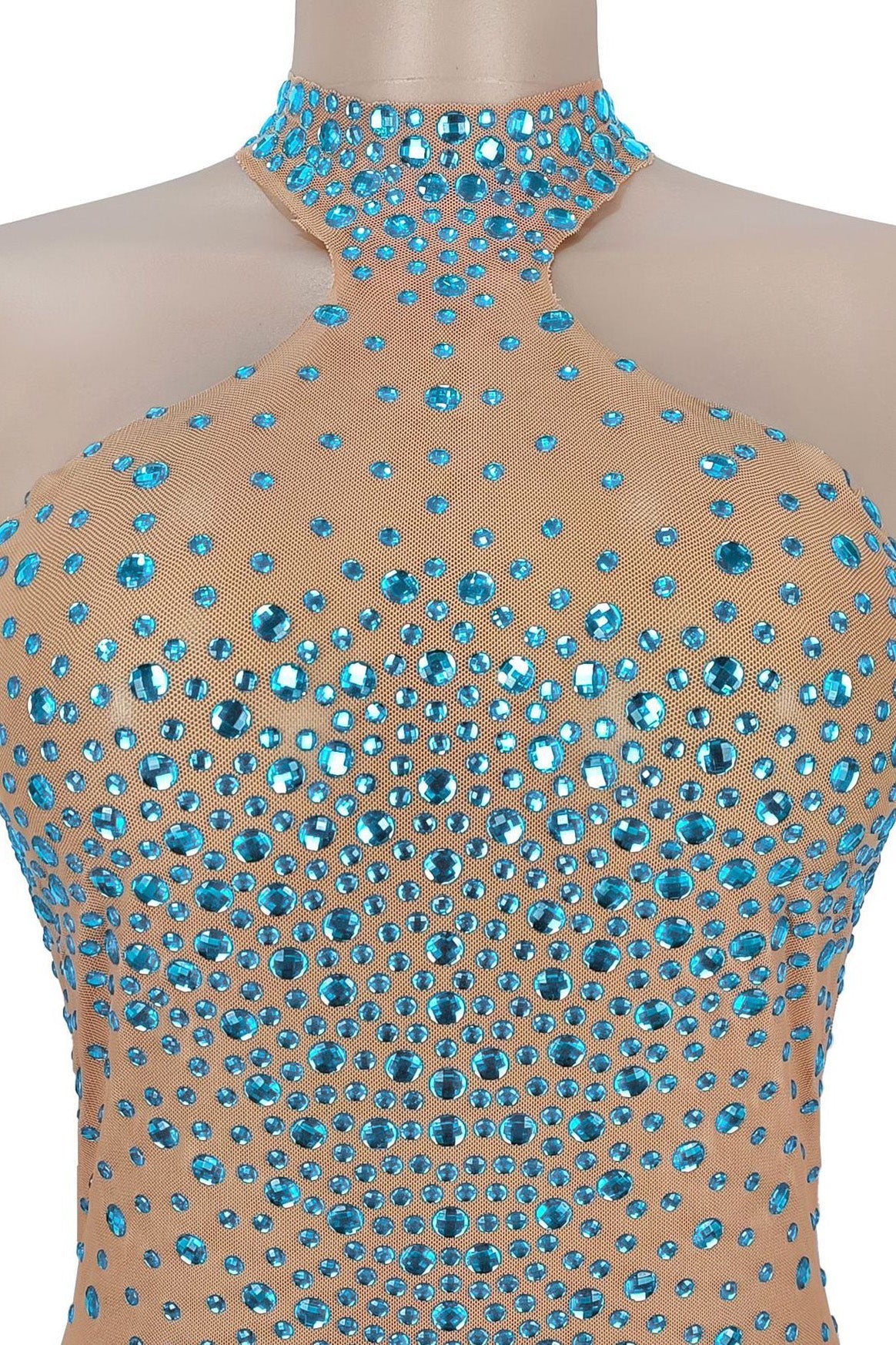 Sheer Mesh Rhinestone Slim Fit Dress LavishDaily