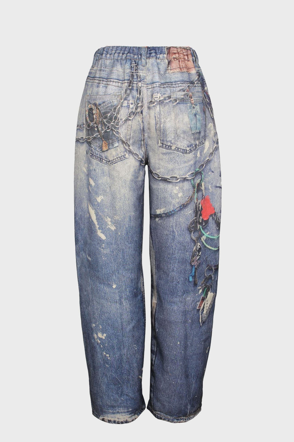 Printed Wide-Leg Casual Trousers Lavish Daily