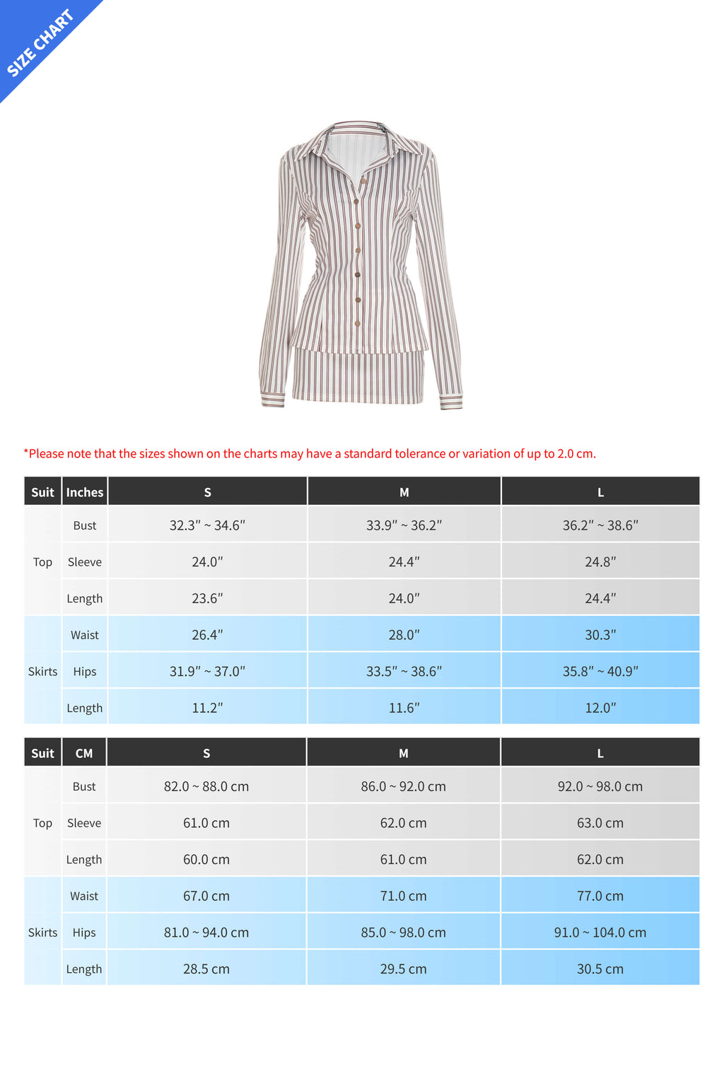 Striped Mini Skirt Set LavishDaily