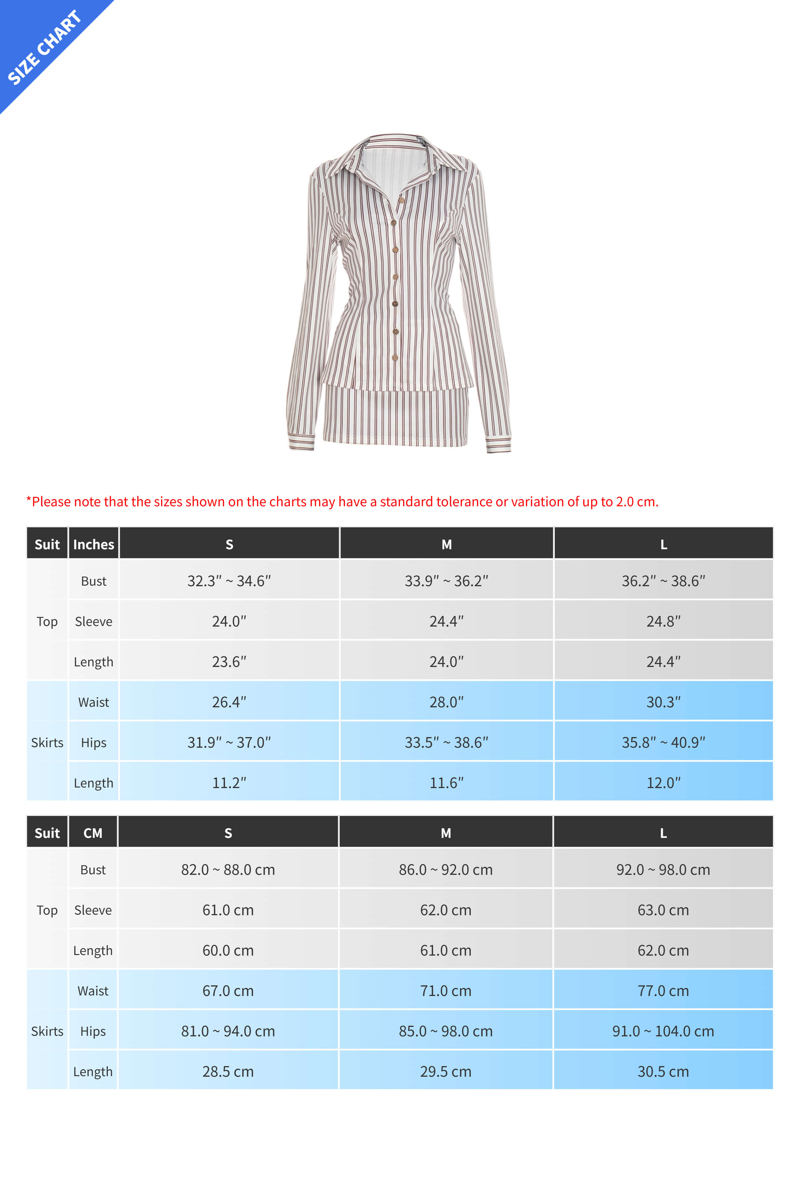 Striped Mini Skirt Set LavishDaily