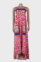 Sleeveless Printed Colorblock Sundress Lavish Daily