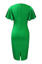 Midi Bodycon Ruffle Sleeve Dress Lavish Daily