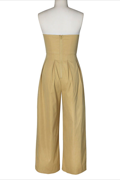 Strapless Wide-Leg Jumpsuit Lavish Daily