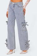 Low Rise Wide Leg Cargo Jeans Lavish Daily