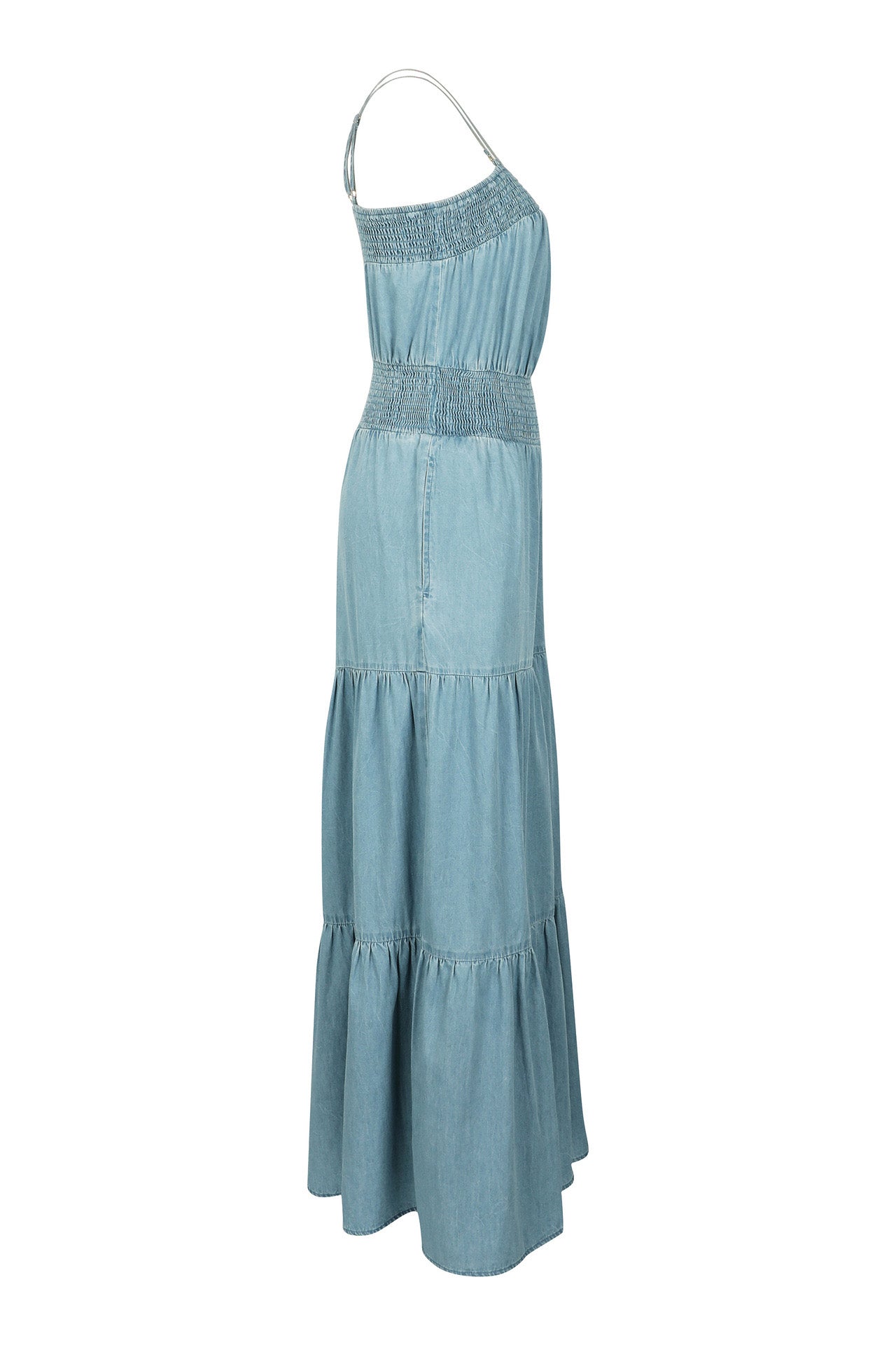 Denim Sleeveless Wide-Leg Jumpsuit Lavish Daily