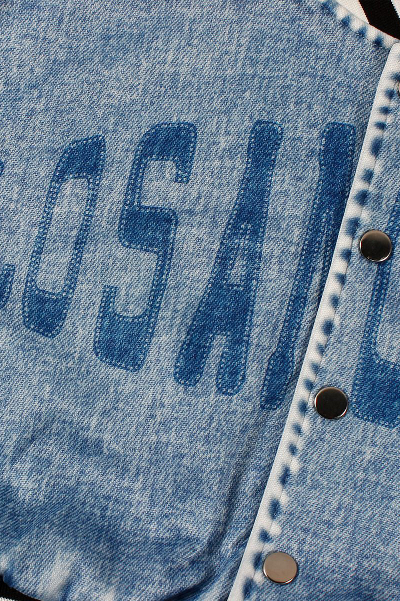 Printed Short Long Sleeve Casual Jacket Lavish Daily