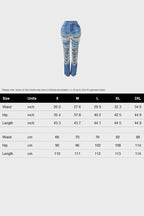 Rhinestone Denim Jeans Lavish Daily