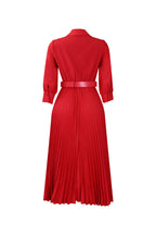 Plus Size Long Sleeve V-Neck Pleated Maxi Dresses Lavish Daily