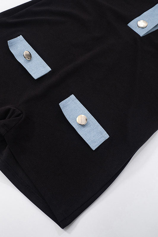 Black Denim Romper Lavish Daily