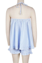 Striped Halter Sleeveless Loose Two-Piece Set Lavish Daily