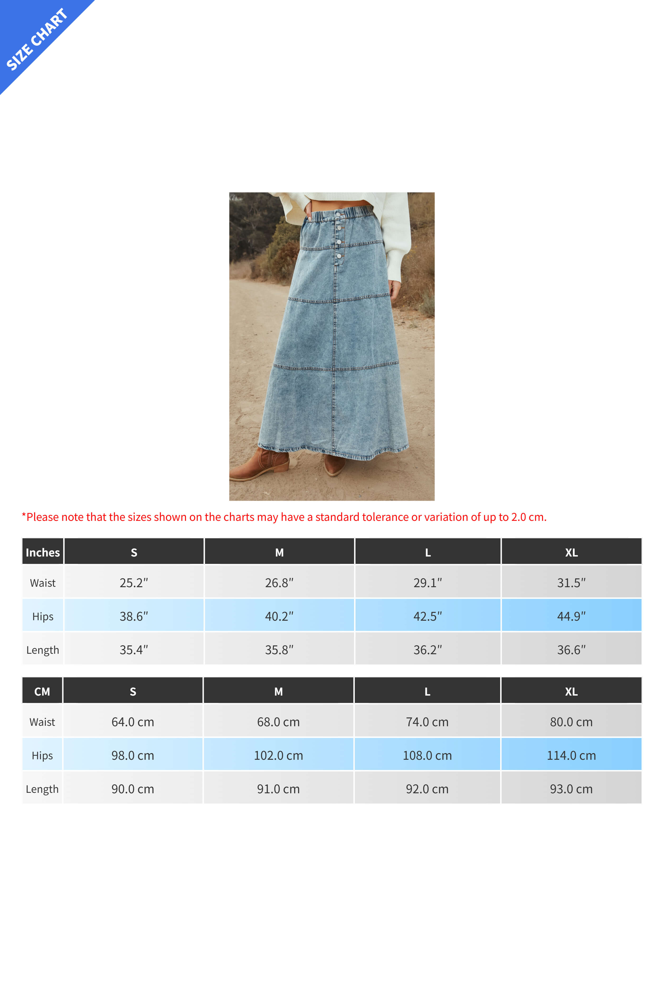 Bohemian A Line Stitching Denim Skirt Lavish Daily