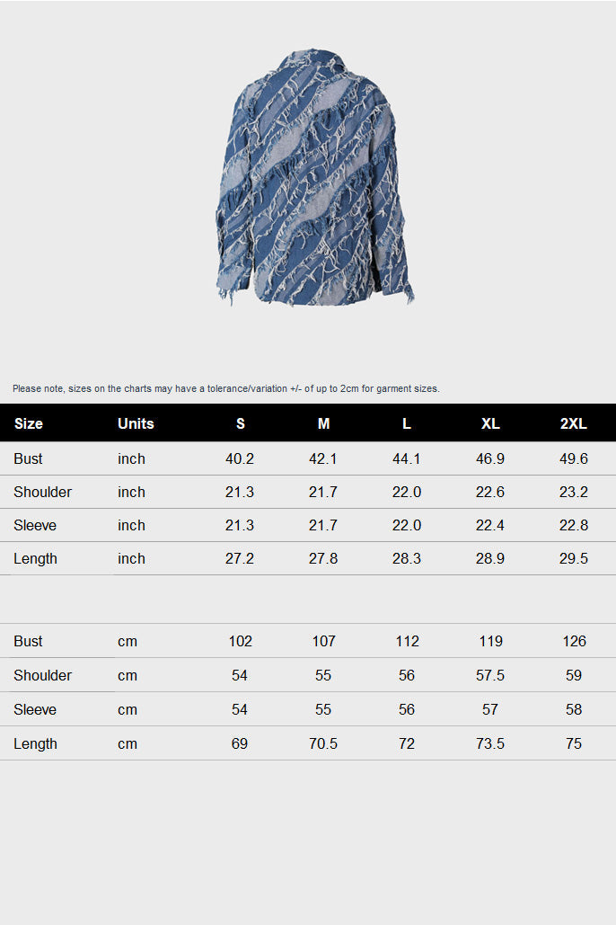 Fringed Denim Jacket Lavish Daily