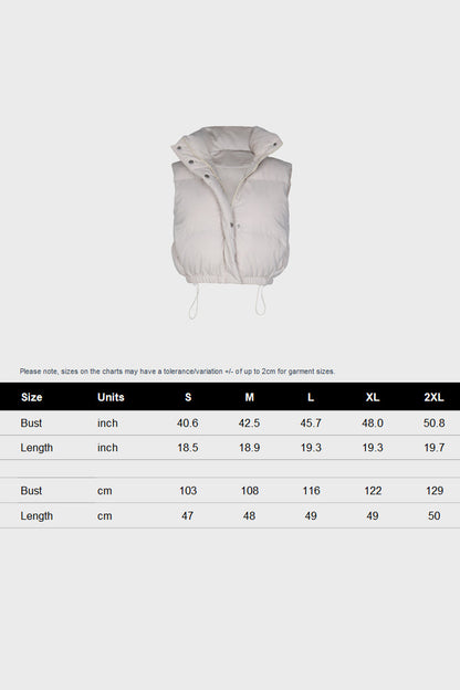 Cropped Puffer Vest Lavish Daily