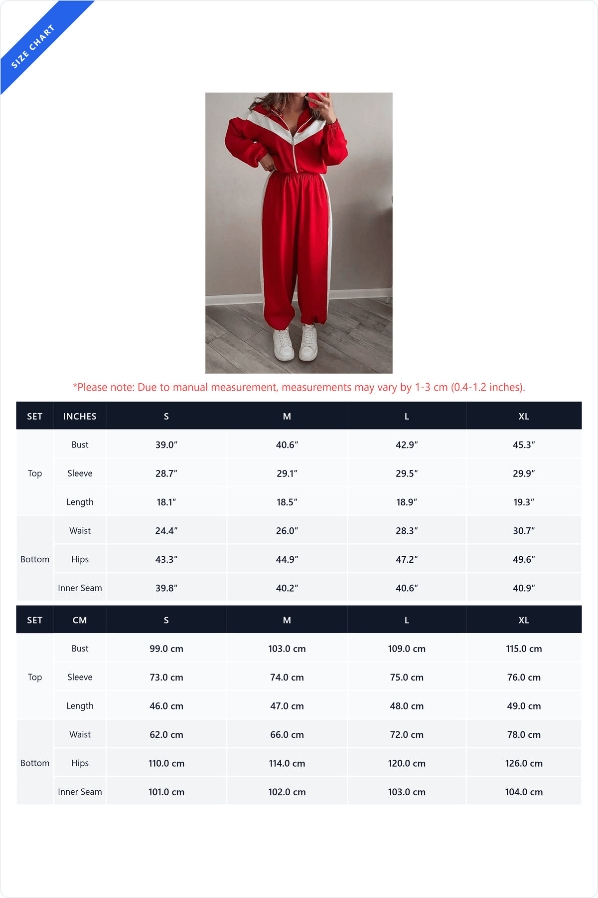 Colorblock Zip Jacket Wide Leg Pants Set Lavish Daily