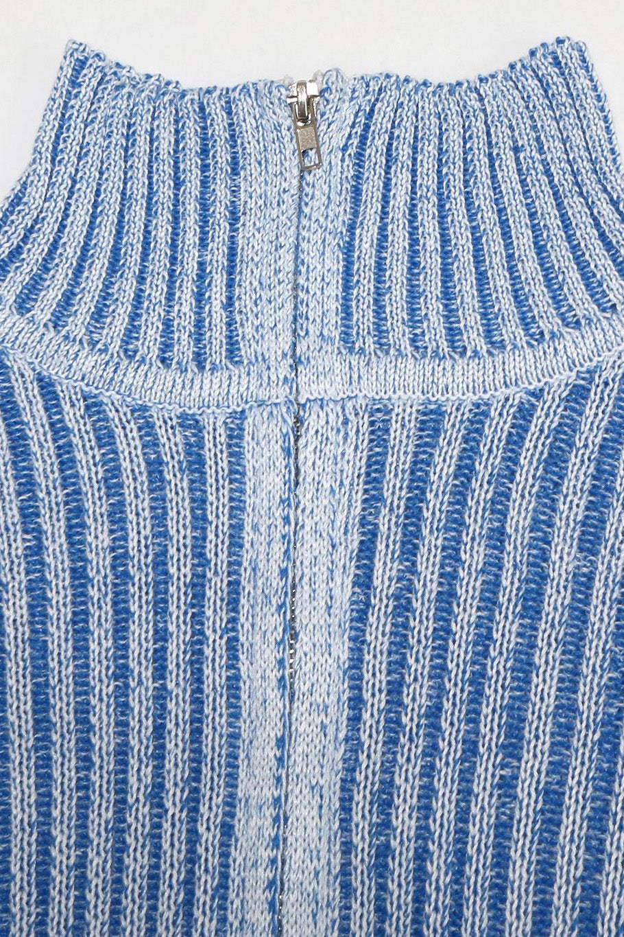 Knitted Zip-Up Fitted Cardigan Lavish Daily