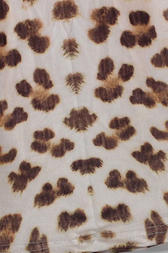 Leopard Print Casual Hoodie & Long Pants Set Lavish Daily