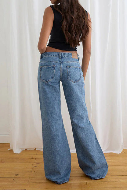 Low Rise Relaxed Wide Leg Jeans Lavish Daily