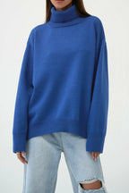 Turtleneck Long Sleeve Sweater Lavish Daily