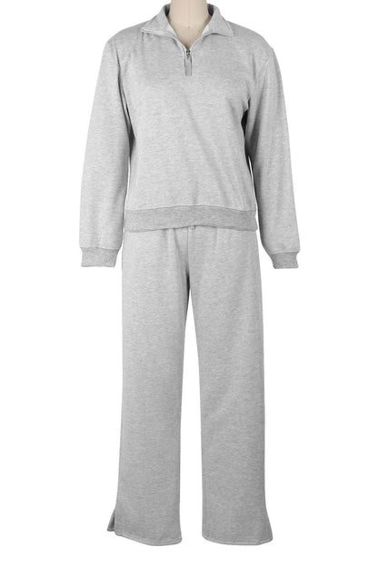 Fleece Lined Loose Fit Two-Piece Tracksuit Lavish Daily