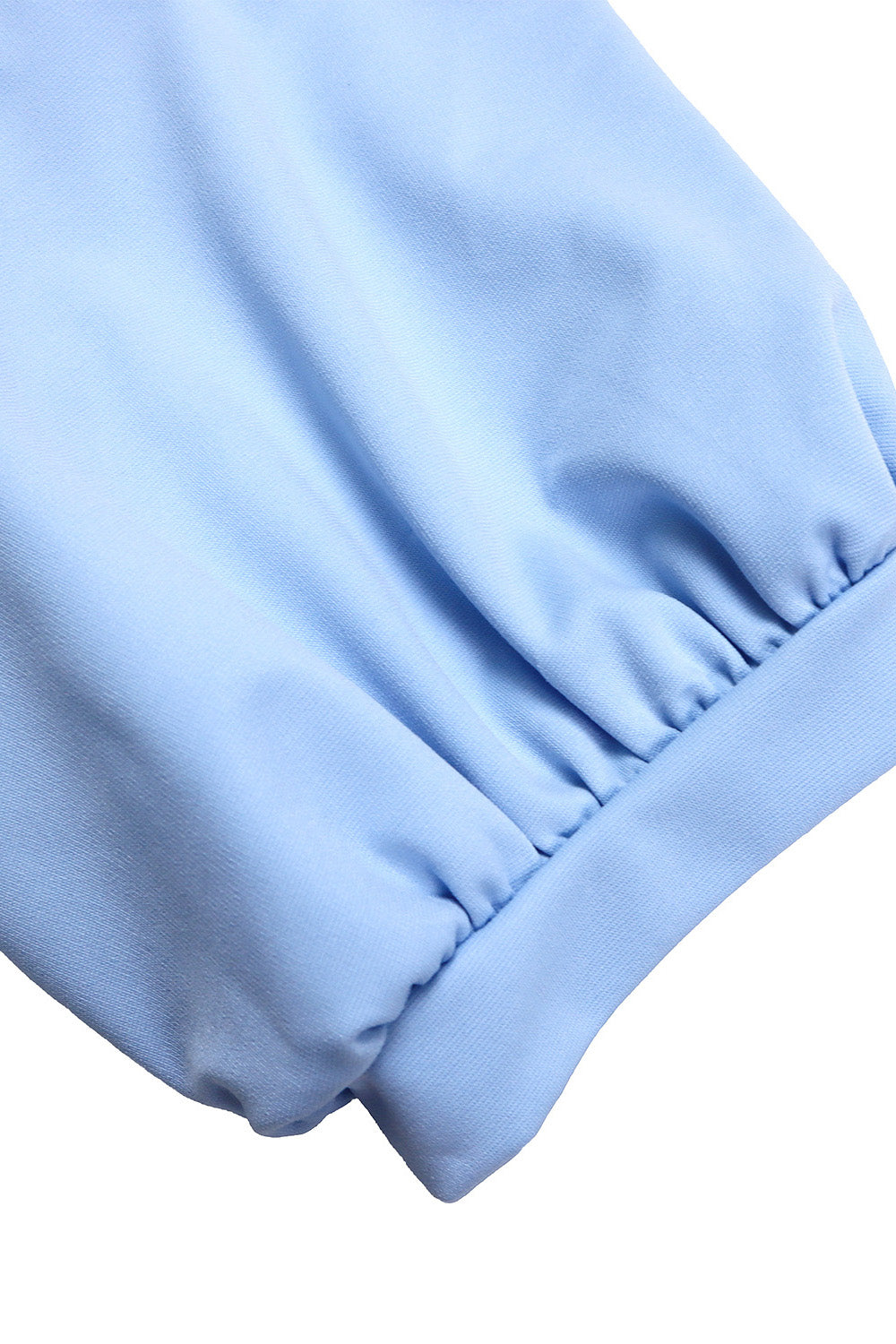 Puff Sleeve High Waist Solid Round Neck Dress Lavish Daily