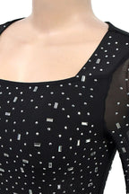 Crystal Embellished Square Neck Maxi Dress Lavish Daily