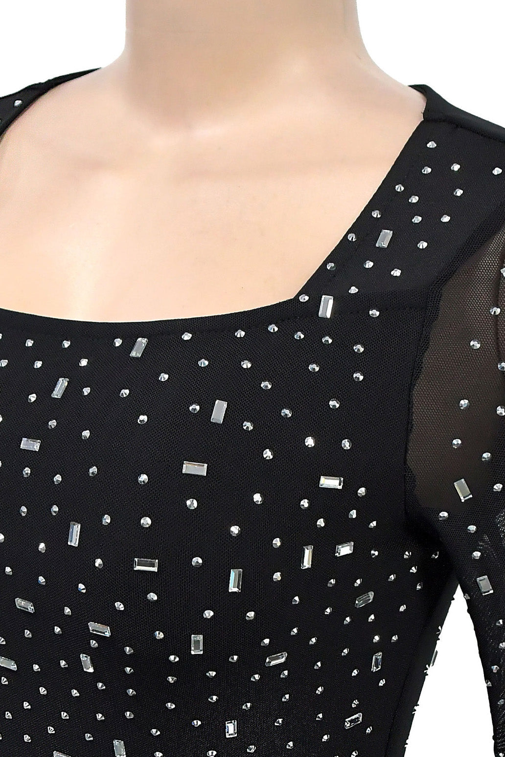 Crystal Embellished Square Neck Maxi Dress Lavish Daily