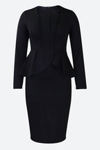 Structured Peplum Midi Dress Lavish Daily