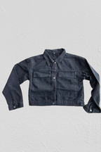 Cropped Oversized Denim Jacket Lavish Daily