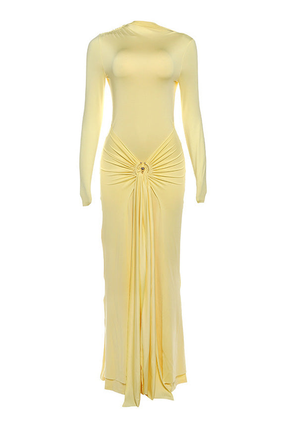 Twist Knot Ring Detail Maxi Dress Lavish Daily