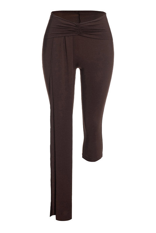 Asymmetric Draped Top & Capri Pants Set Lavish Daily