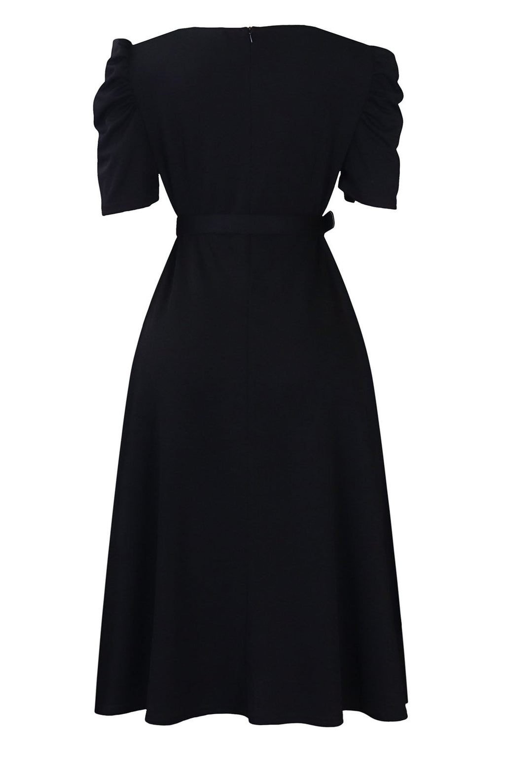 Solid Ruched Midi Dress Lavish Daily