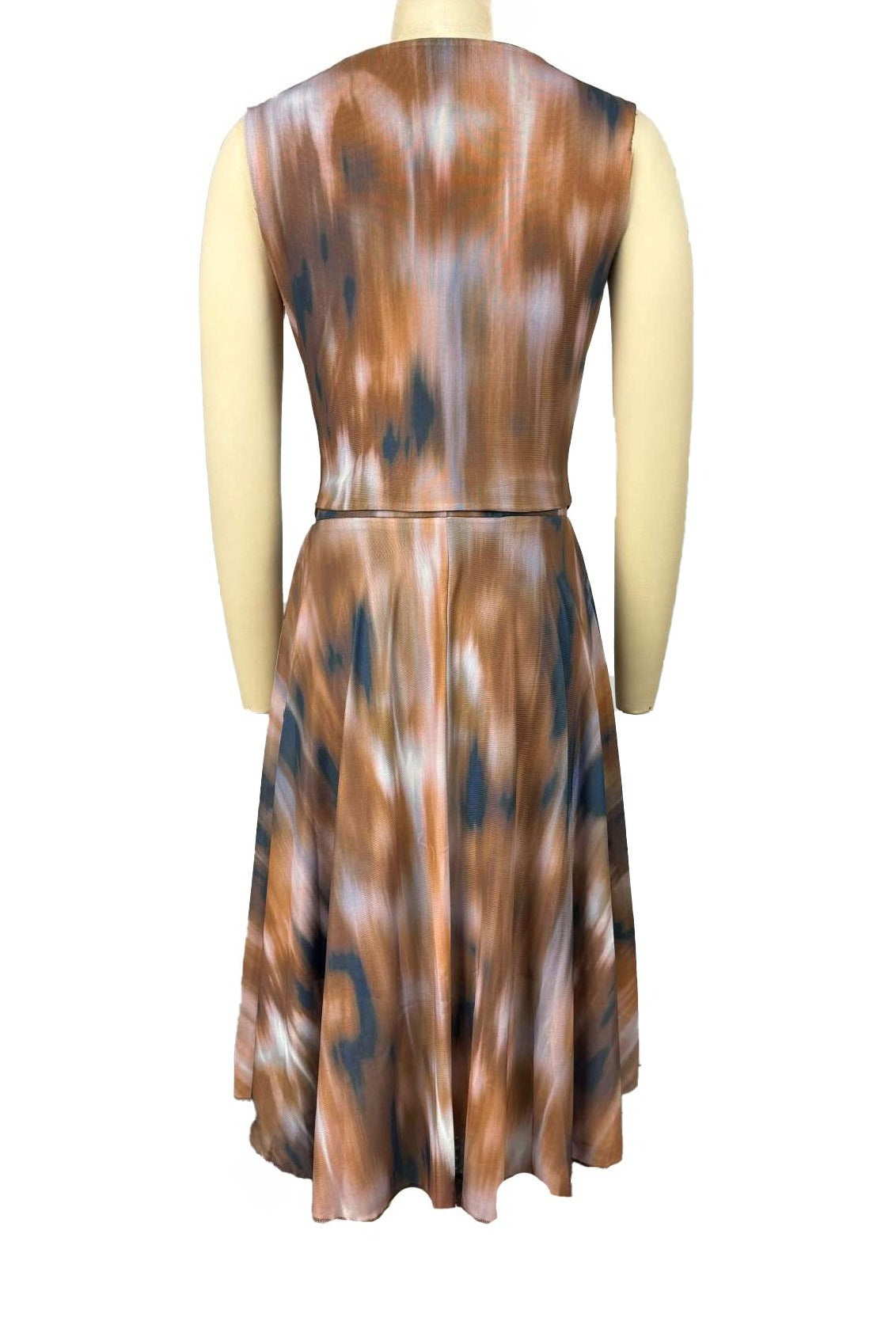 Abstract Print Asymmetric Top & Skirt Set Lavish Daily