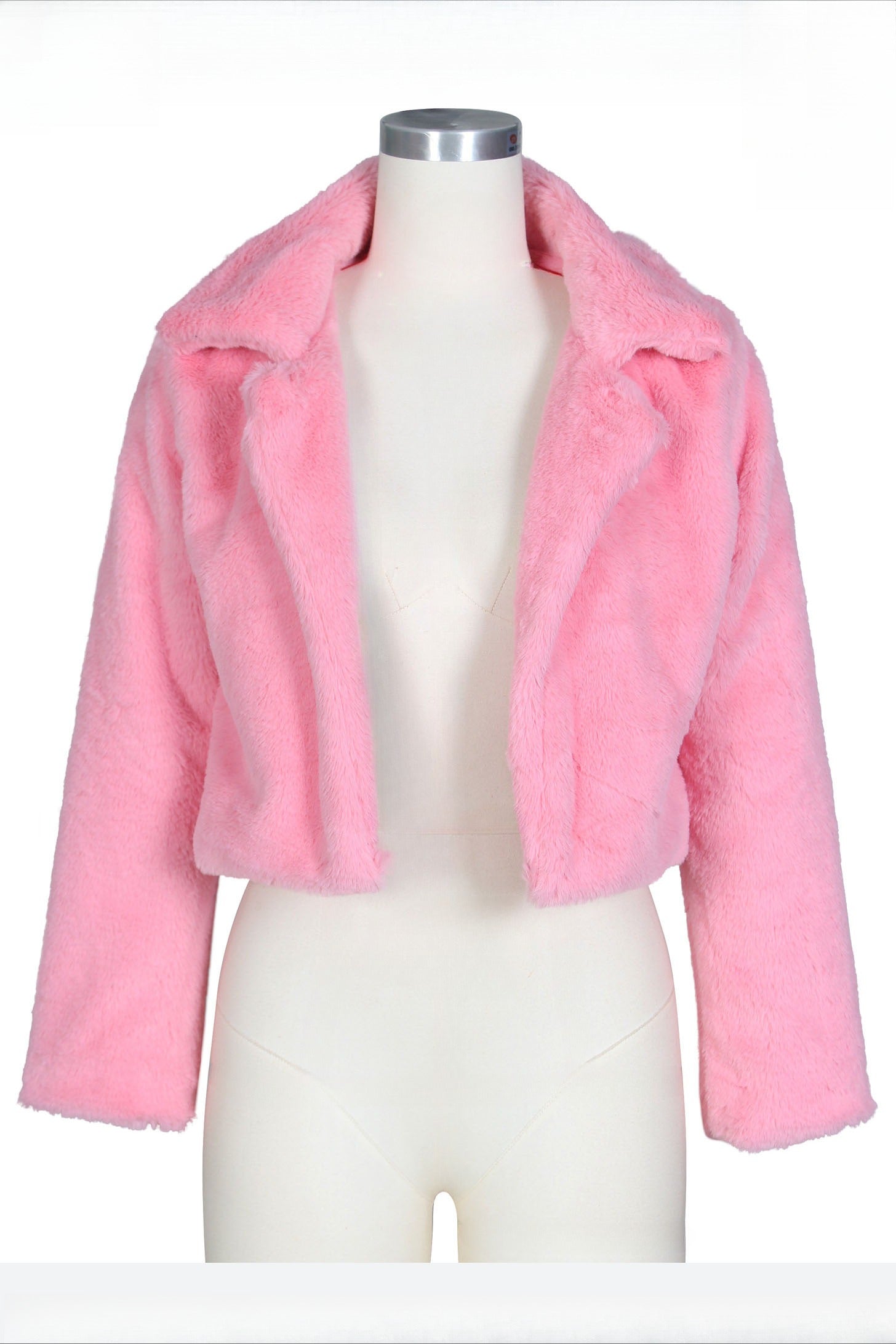 Faux Leather Lapel Short Jacket Lavish Daily