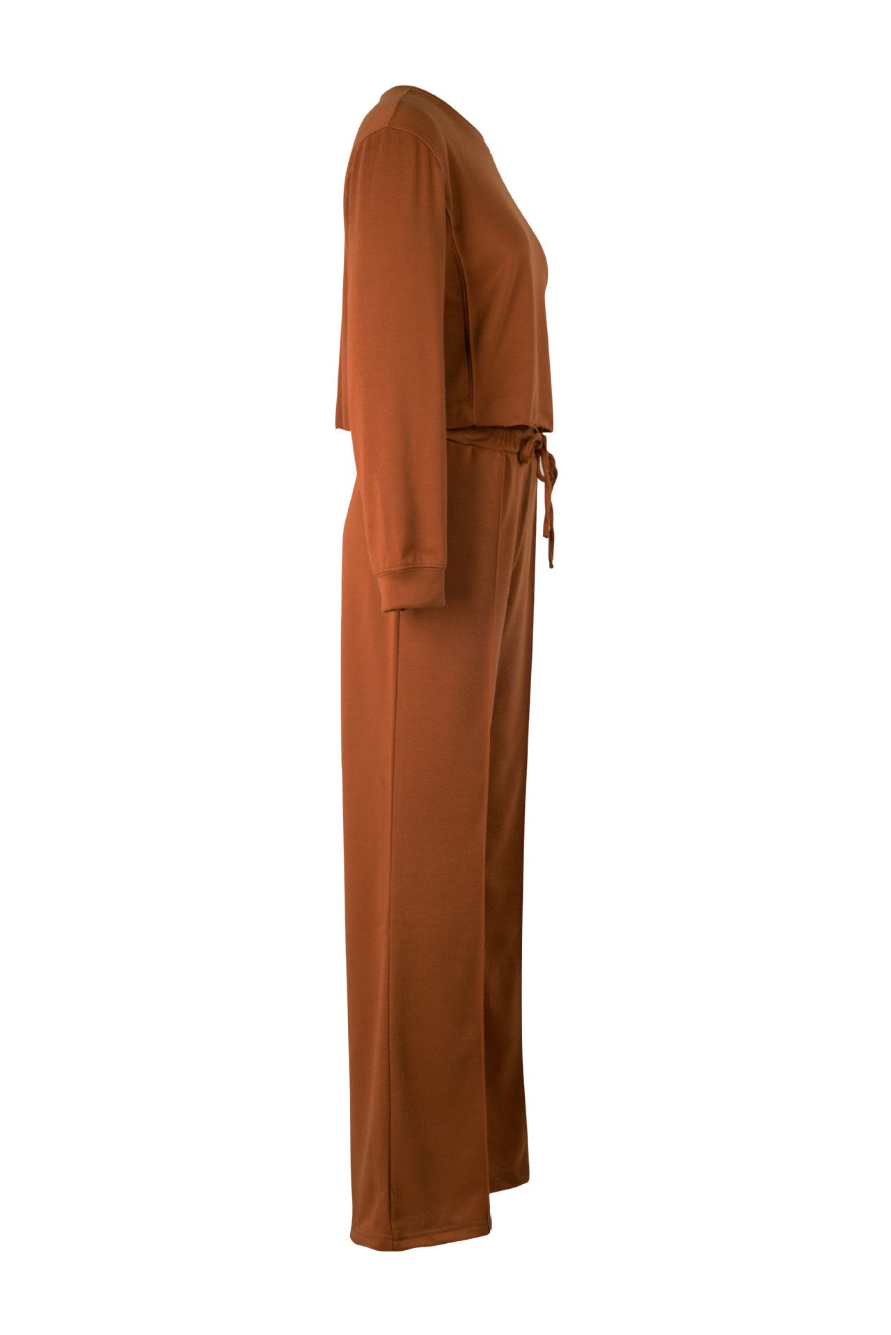 Cropped Sweatshirt and Wide Leg Tracksuit LavishDaily