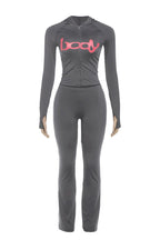 Zip Up Long Sleeve Top and Pants Set LavishDaily