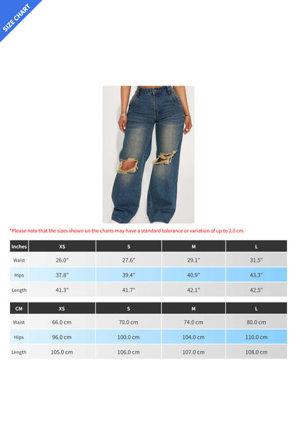 Vintage Washed Distressed Baggy Jeans Lavish Daily
