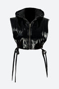 Sleeveless Hooded Puffer Coat Vest Lavish Daily