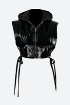 Sleeveless Hooded Puffer Coat Vest Lavish Daily