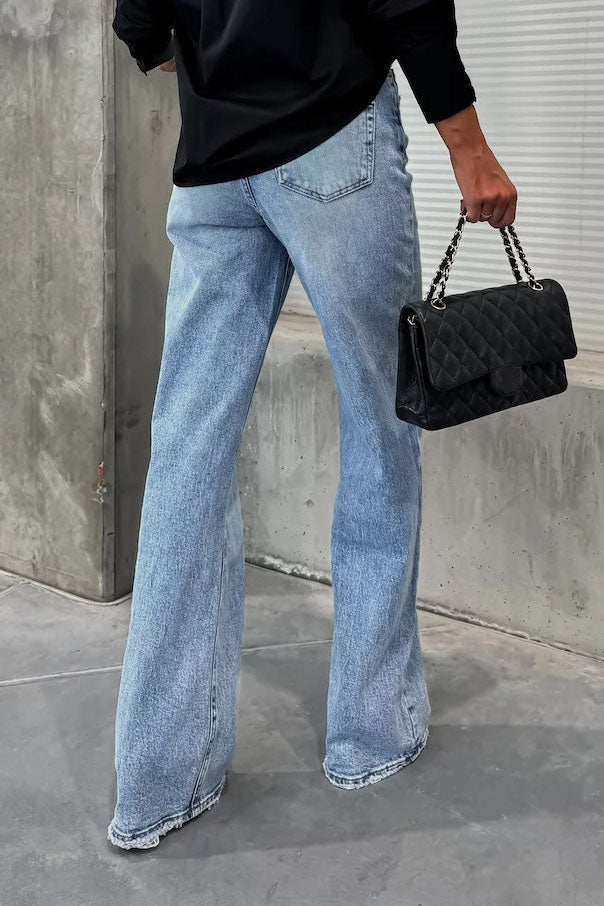 High Waist Elastic Jeans Lavish Daily