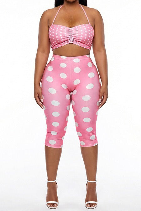 3-Piece Crop Top, Capri & Headband Set Lavish Daily