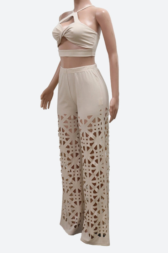 Twist Bralette & Cutout Pants Sets Lavish Daily
