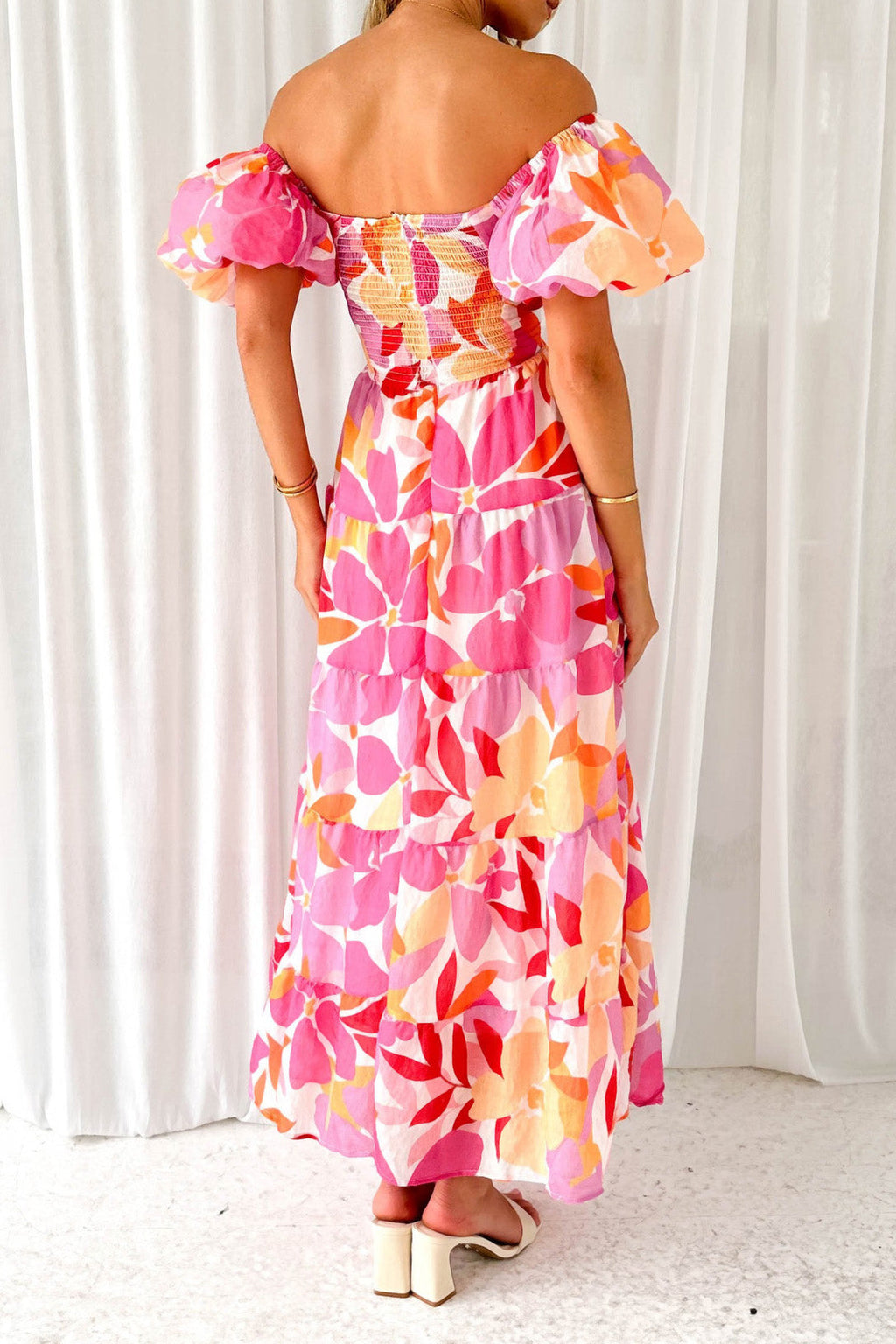 Seaside Printed Puff Sleeve Dress Lavish Daily