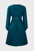 V Neck Long Sleeve Evening Long Dress Lavish Daily
