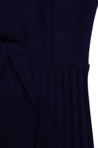 Pleated A-Line Blazer Midi Dress with Belt Lavish Daily
