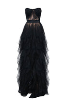 See Through Corset Maxi Dress Lavish Daily