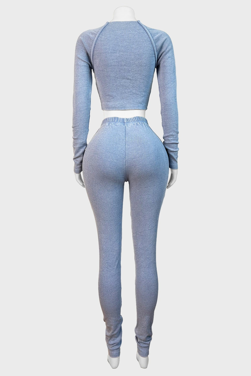 Ribbed Long Sleeve Top and Pant Two-piece Set Lavish Daily