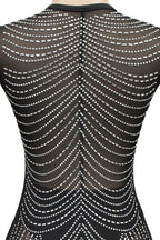 Sheer Rhinestone High Slit Gown Lavish Daily