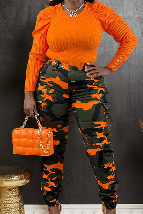 Camouflage Cargo Pants - Slim Fit Lavish Daily